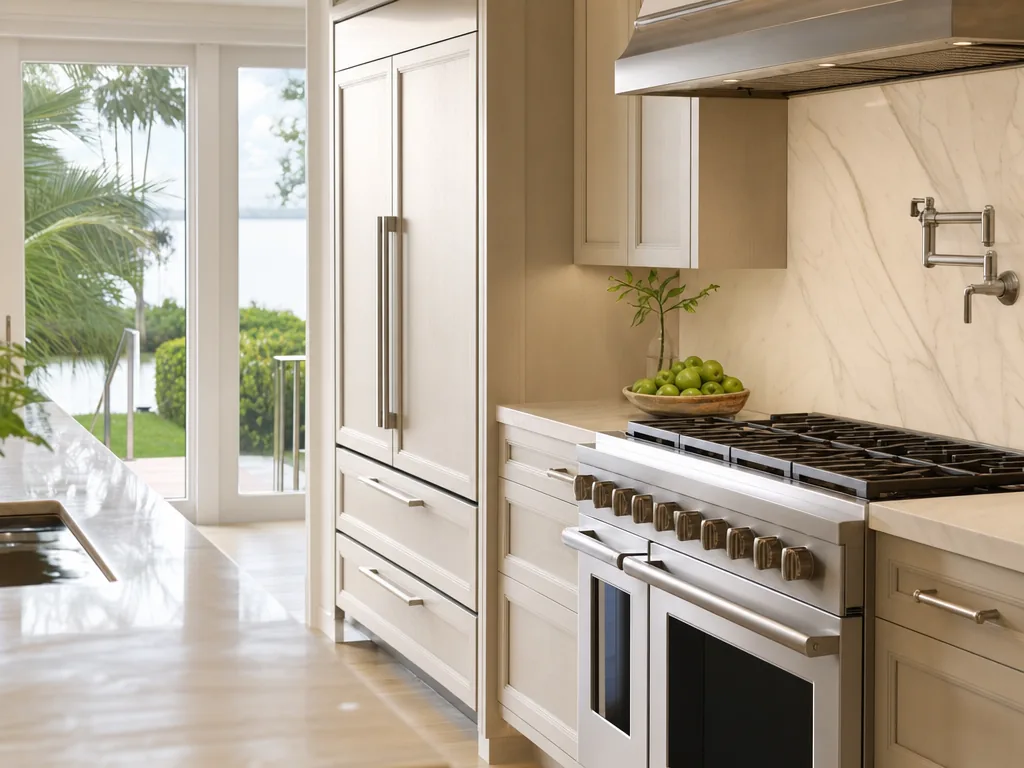Luxury built-in kitchen in a Clearwater, Florida home