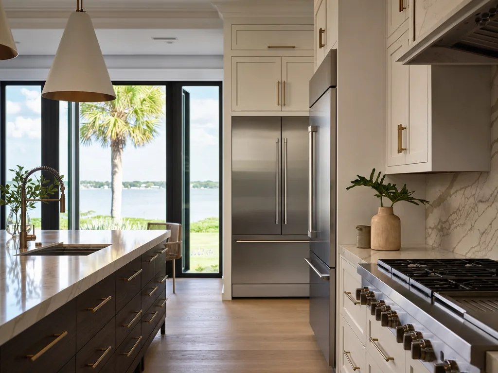 Luxury built-in kitchen in a St. Petersburg, Florida home