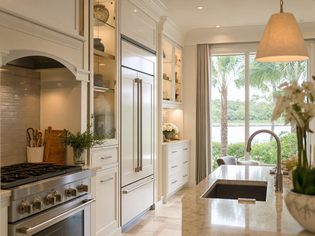 Luxury built-in kitchen in a Trinity, Florida home