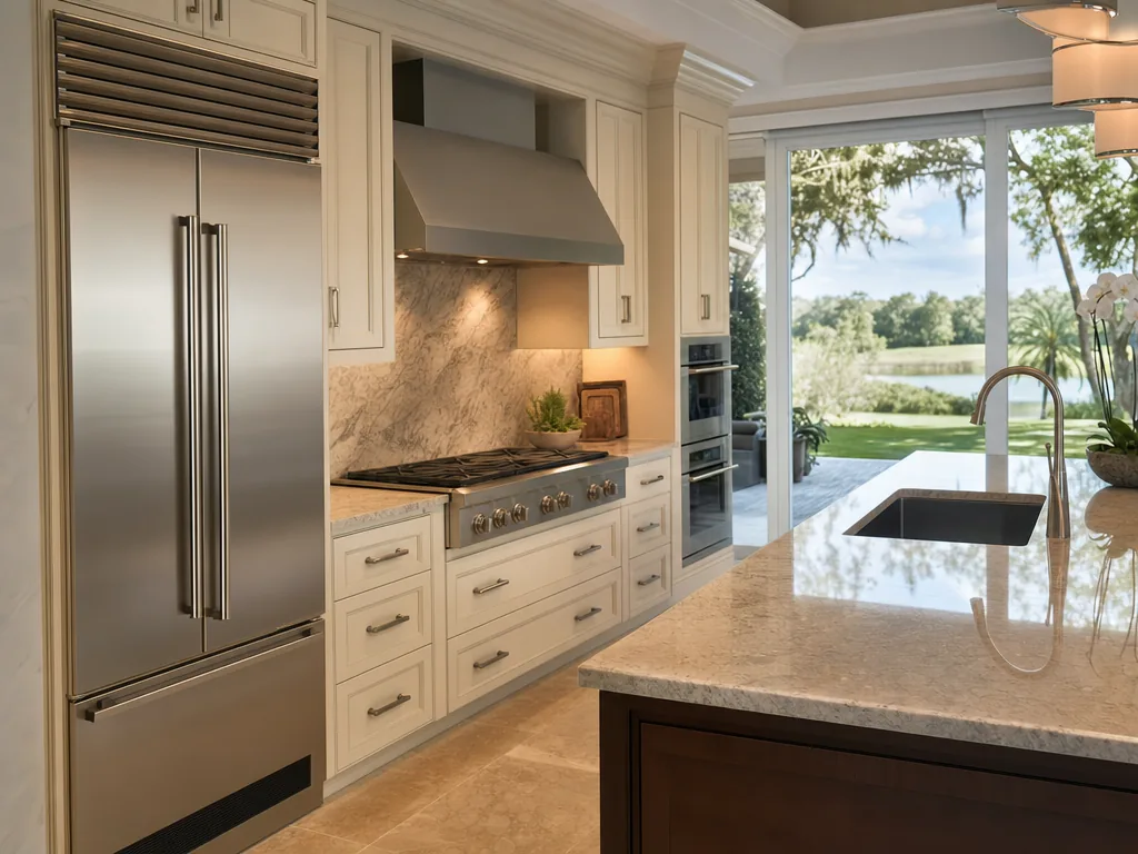 Luxury built-in kitchen in a Westchase, Florida home
