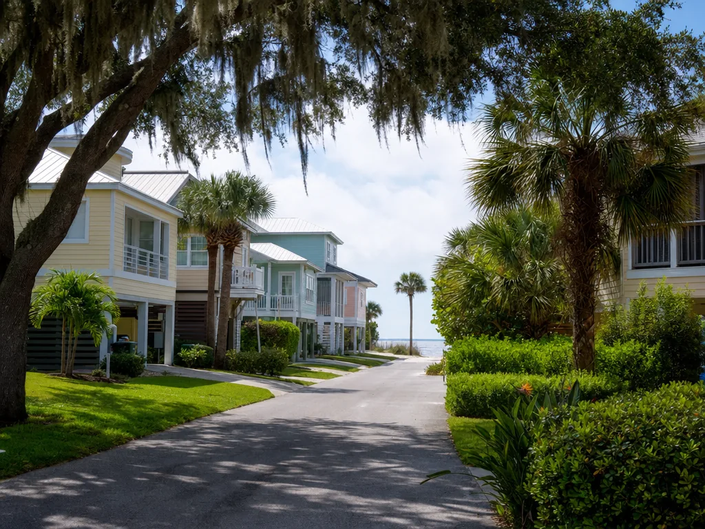 Florida residential street in the Tampa Bay service area