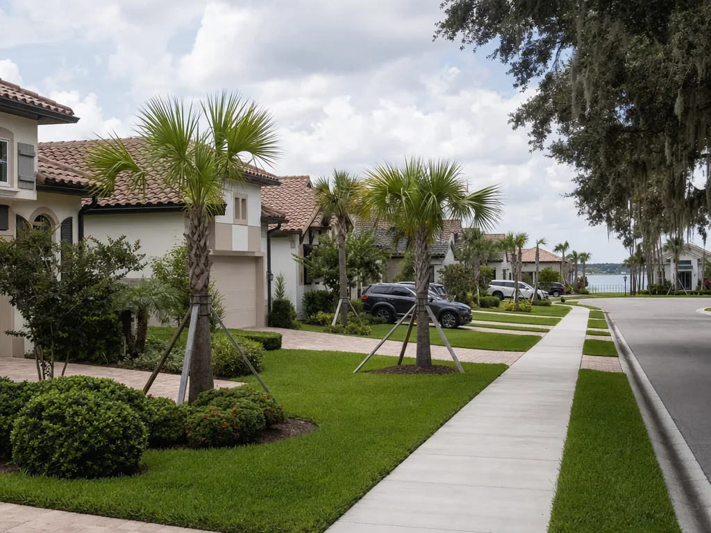 Florida residential street in the Tampa Bay service area