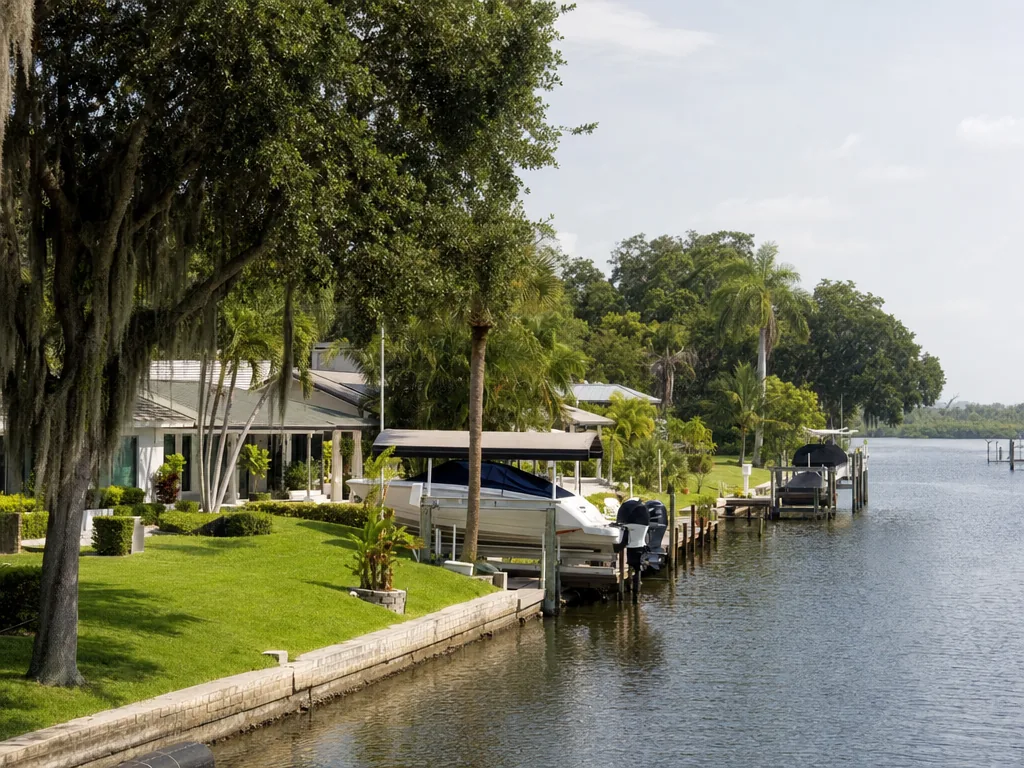 Florida residential street in the Tampa Bay service area